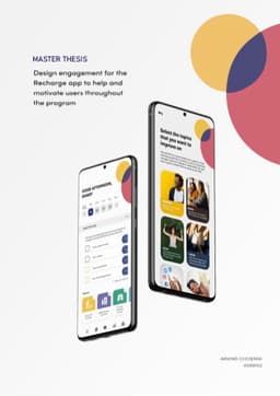 Design engagement for the Recharge app to help and motivate users throughout the program