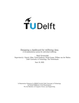 Designing a dashboard for wellbeing data